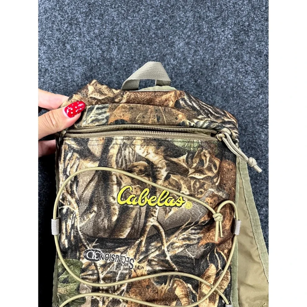 Y2K Cabela's Seclusion Backpack Daypack Unisex Multi 3D Camo Hunting Hydration